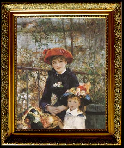 framed  Pierre-Auguste Renoir On the Terrace (mk09), Ta087